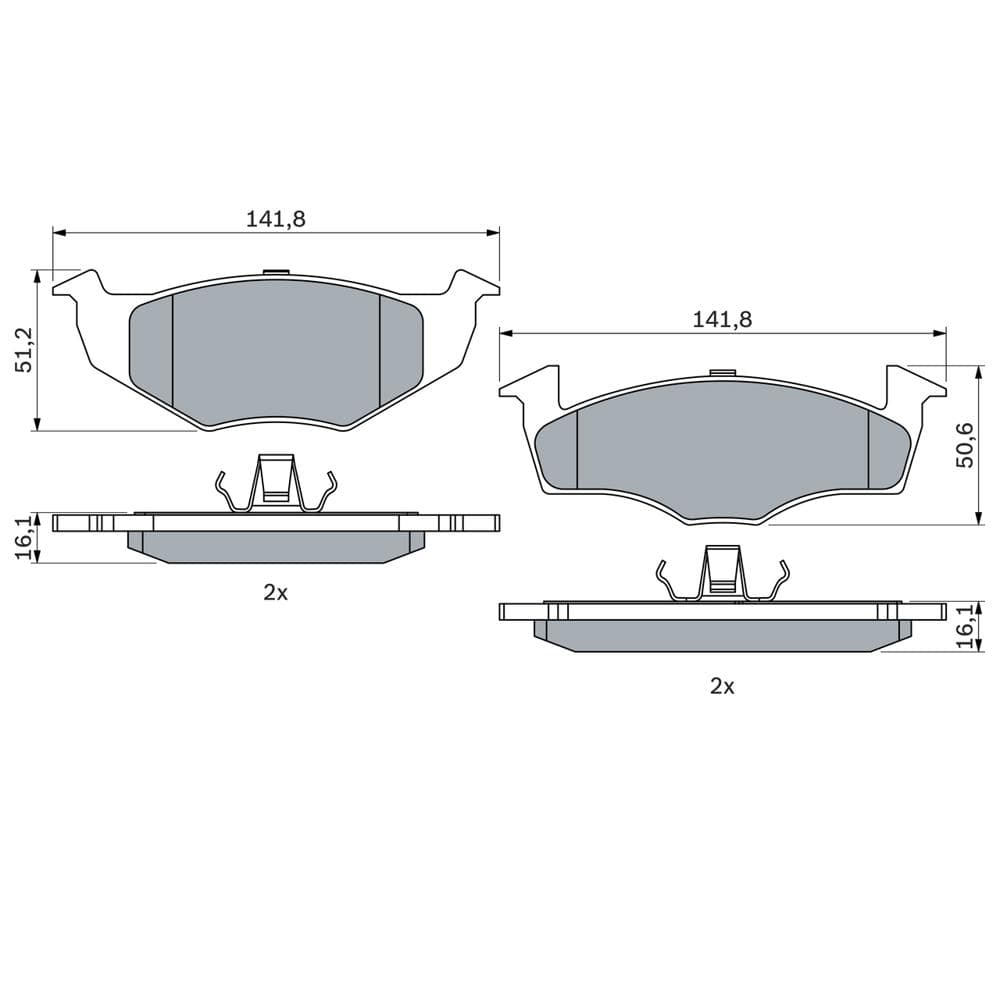 Set placute frana disc BOSCH 0 986 494 005