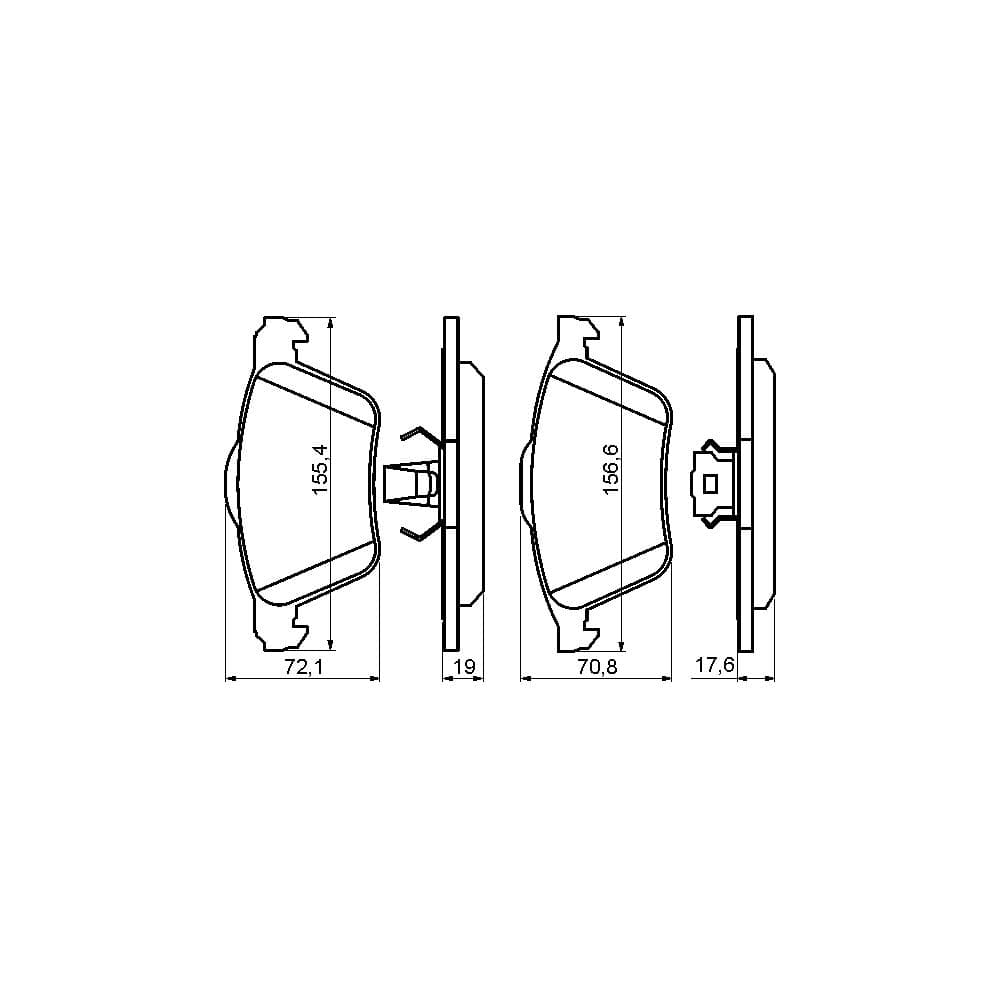Set placute frana disc BOSCH 0 986 494 158