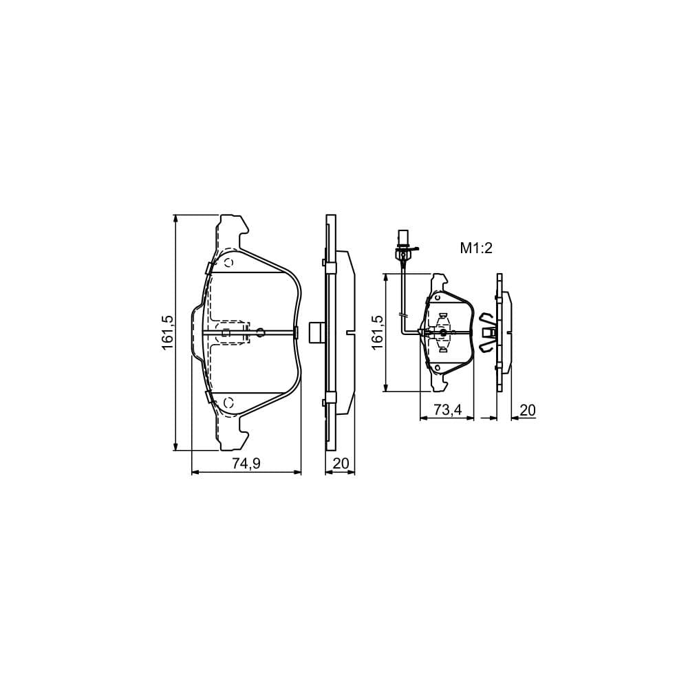 Set placute frana disc BOSCH 0 986 424 777