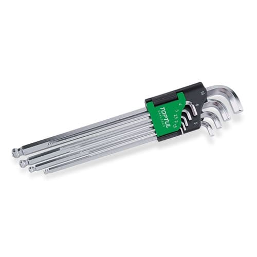 Set 9 chei imbus hexagonale maner lung si cap scurt 1.5-10mm, Toptul