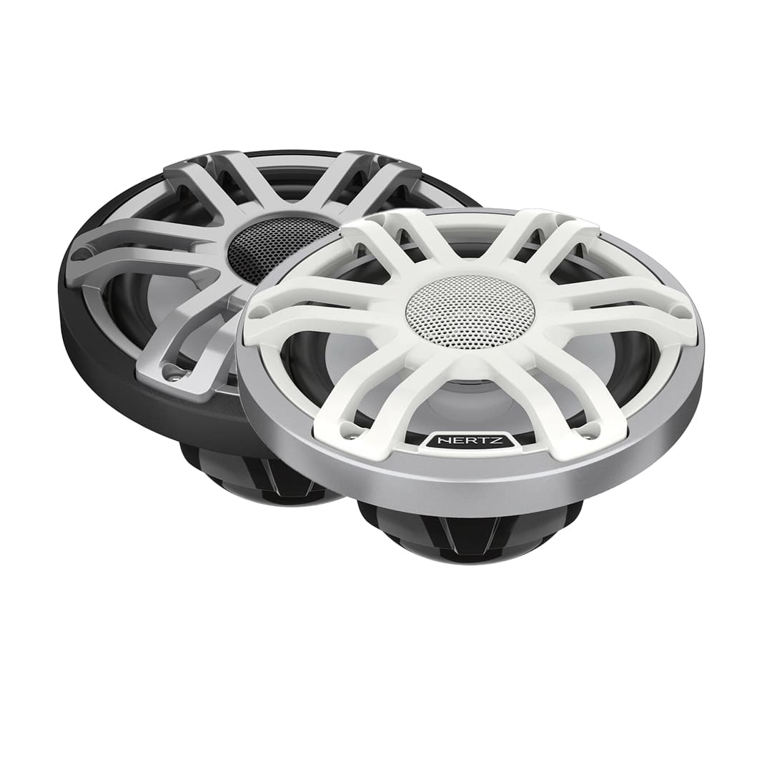 Difuzoare Marine Hertz HMX 6.5 S-LD/ SW / G, Alb / Negru, set coaxial 2 căi, 165mm, 75W RMS