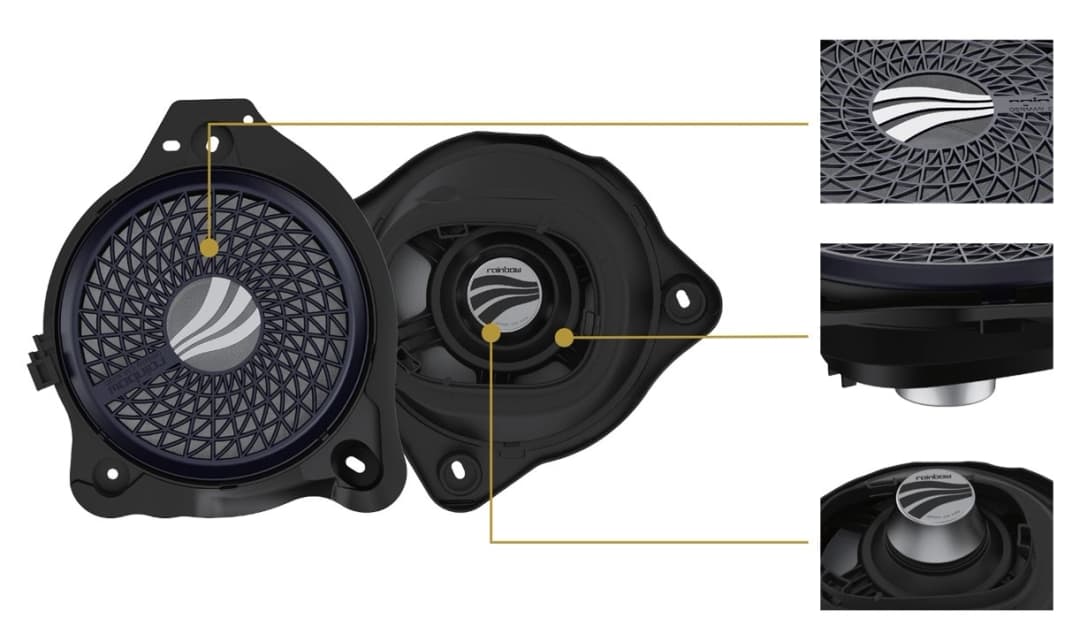 Subwoofere auto Rainbow dedicate Mercedes Benz IL-W8 MB LHD, 2 OHM, 80 W RMS, Set
