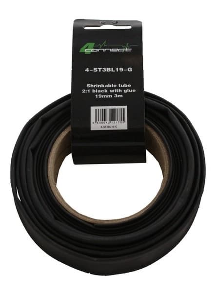 Tub termocontractabil negru Four Connect 4-ST3BL19-G, 19 MM, 3 Metri