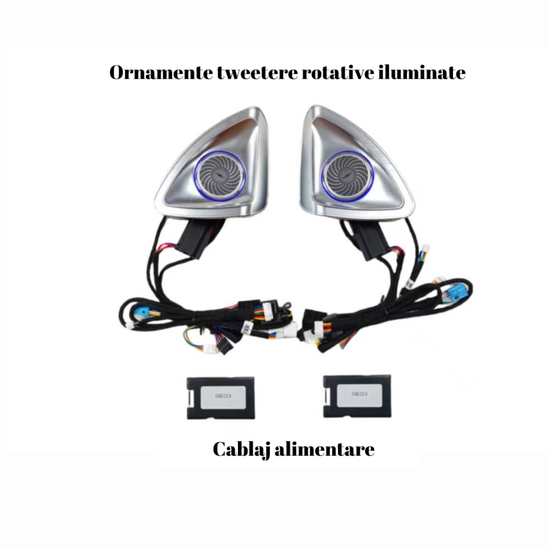Lumini ambientale dedicate Mercedes-Benz S Class W223 2021-2024, RGB Acrilice 2 in 1 Statice cu efect RGB, Control din Aplicatie Bluetooth