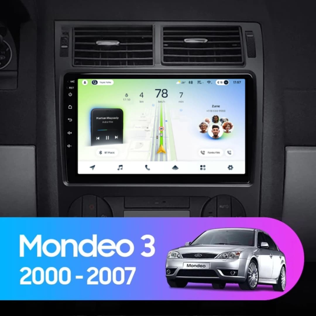 Navigatie Auto Teyes CC4L DTS Ford Mondeo 2 2001-2007 6+64GB 9" QLED Qualcomm 2Ghz, Android 4G Bluetooth 5.1 DSP