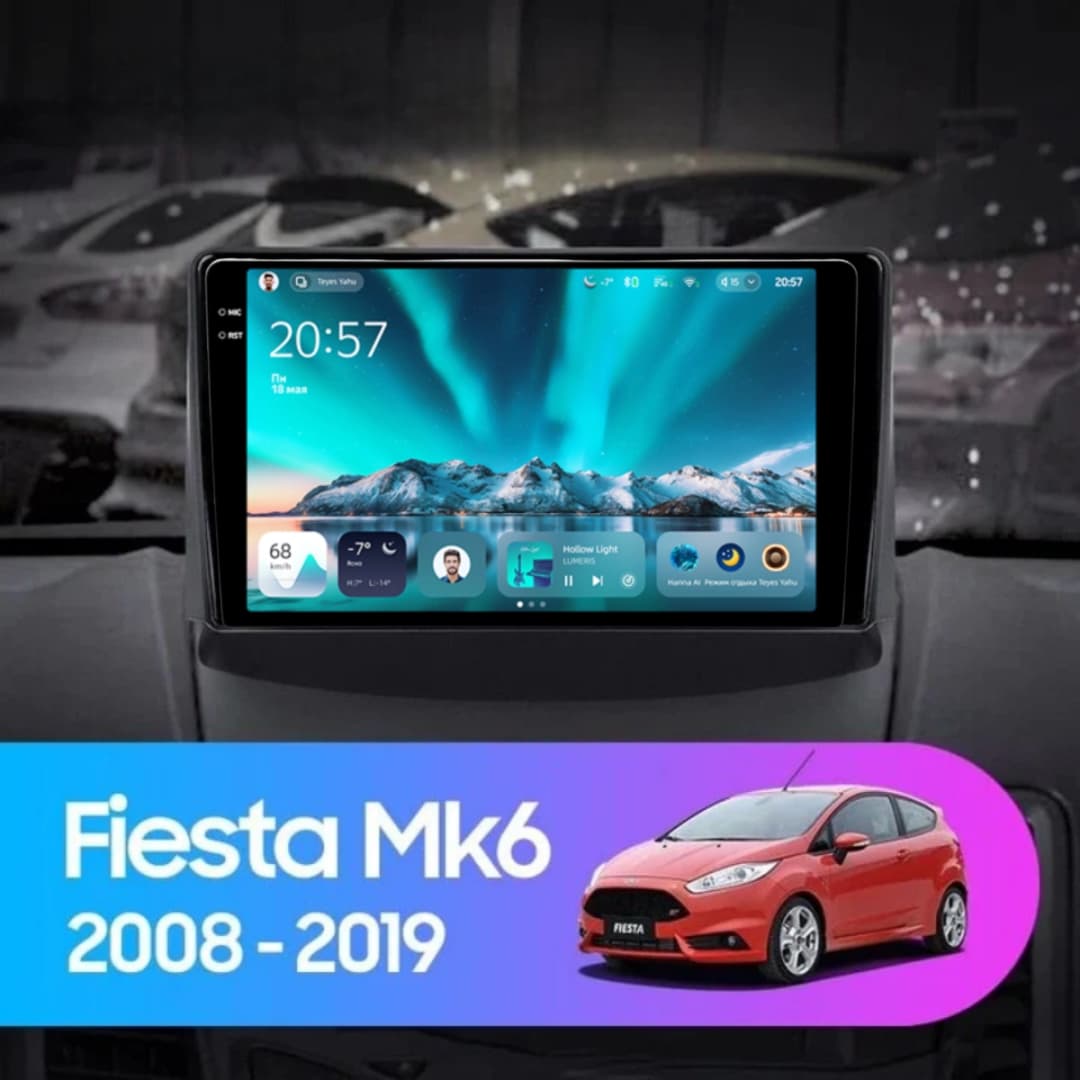 Navigatie Auto Teyes CC4 Ford Fiesta 6 2008-2019 6+64GB 9.5" QLED Octa-core 2.7Ghz, Android 4G Bluetooth 5.1 DSP