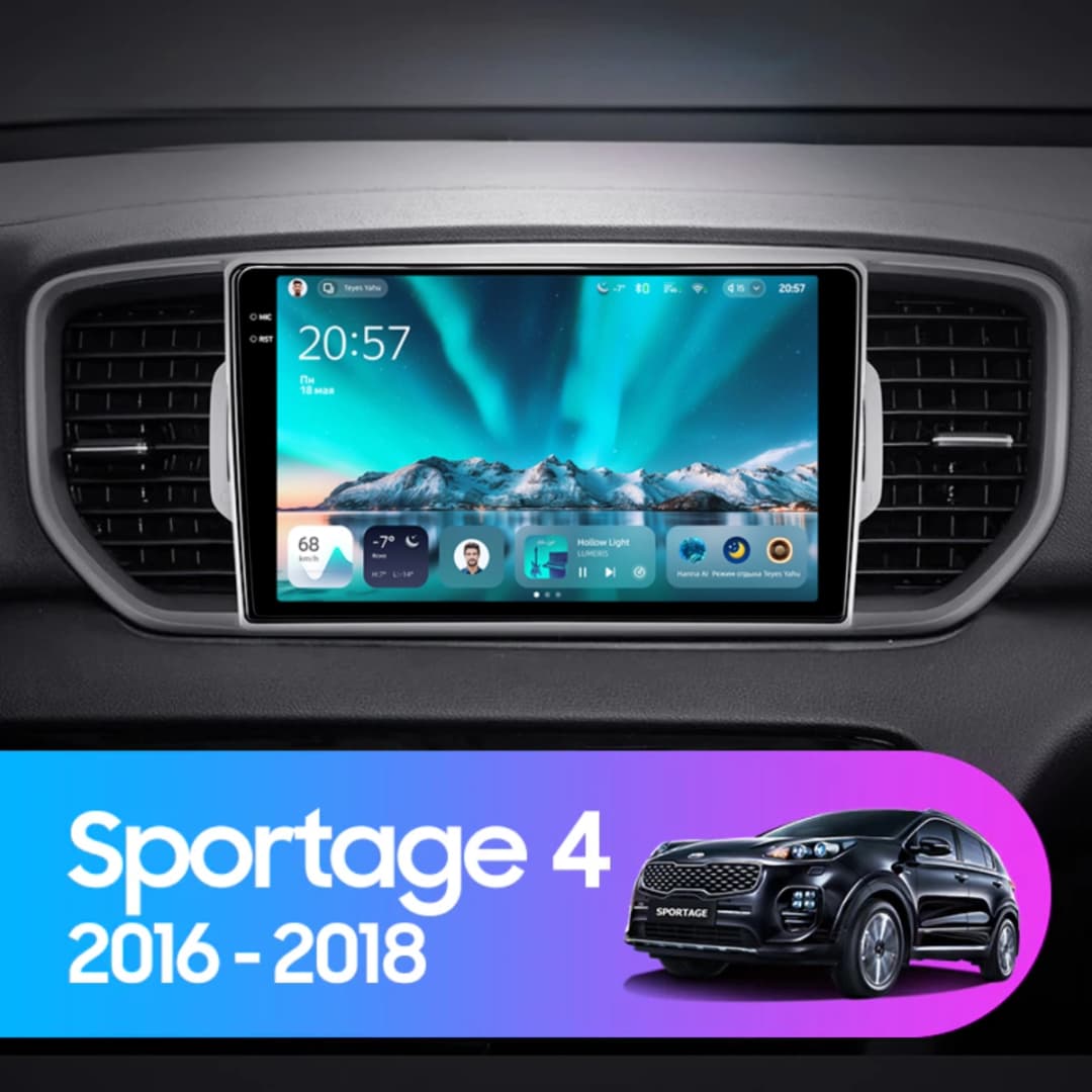 Navigatie Auto Teyes CC4 Kia Sportage 4 2016-2018 6+64GB 9.5" QLED Octa-core 2.7Ghz, Android 4G Bluetooth 5.1 DSP