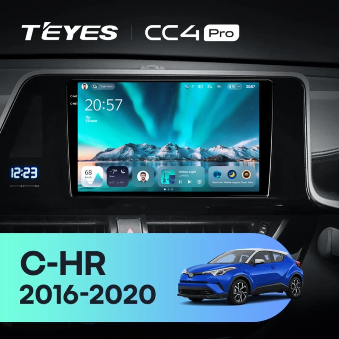 Navigatie Auto Teyes CC4 Toyota C-HR 2016-2023 6+64GB 9.5" QLED Octa-core 2.7Ghz, Android 4G Bluetooth 5.1 DSP