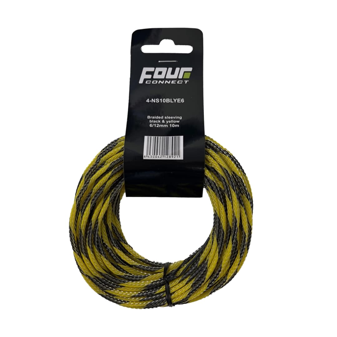Tresa Cablu FOUR Connect 4-NS10BLYE6, 10 M, Negru/Galben, 6/12 mm