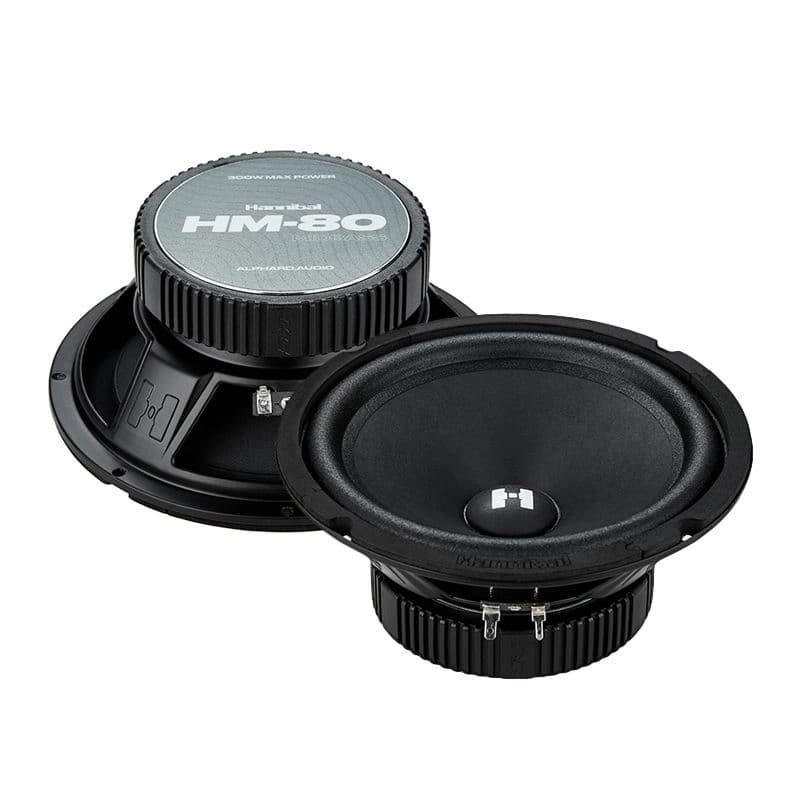 Set 2 Difuzoare Auto Deaf Bonce Hannibal HM-80 Midbass, 200mm, 150W RMS, 4 Ohm