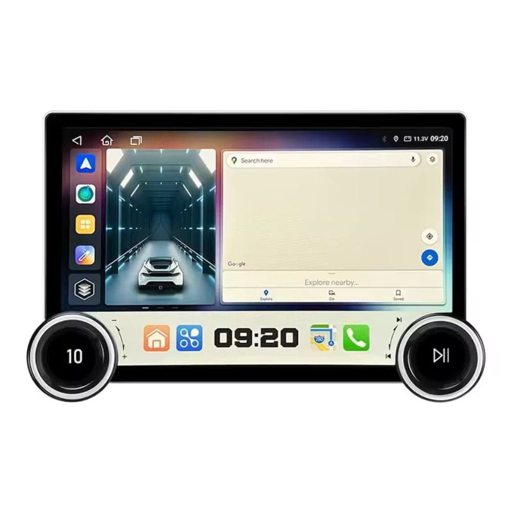 Navigatie dedicata cu Android Toyota Proace City dupa 2019, 4GB RAM, Radio GPS Dual Zone, Display 2K QLED 11.8" Touchscreen, Internet Wi-Fi si slot SIM 4G, Bluetooth, MirrorLink, USB