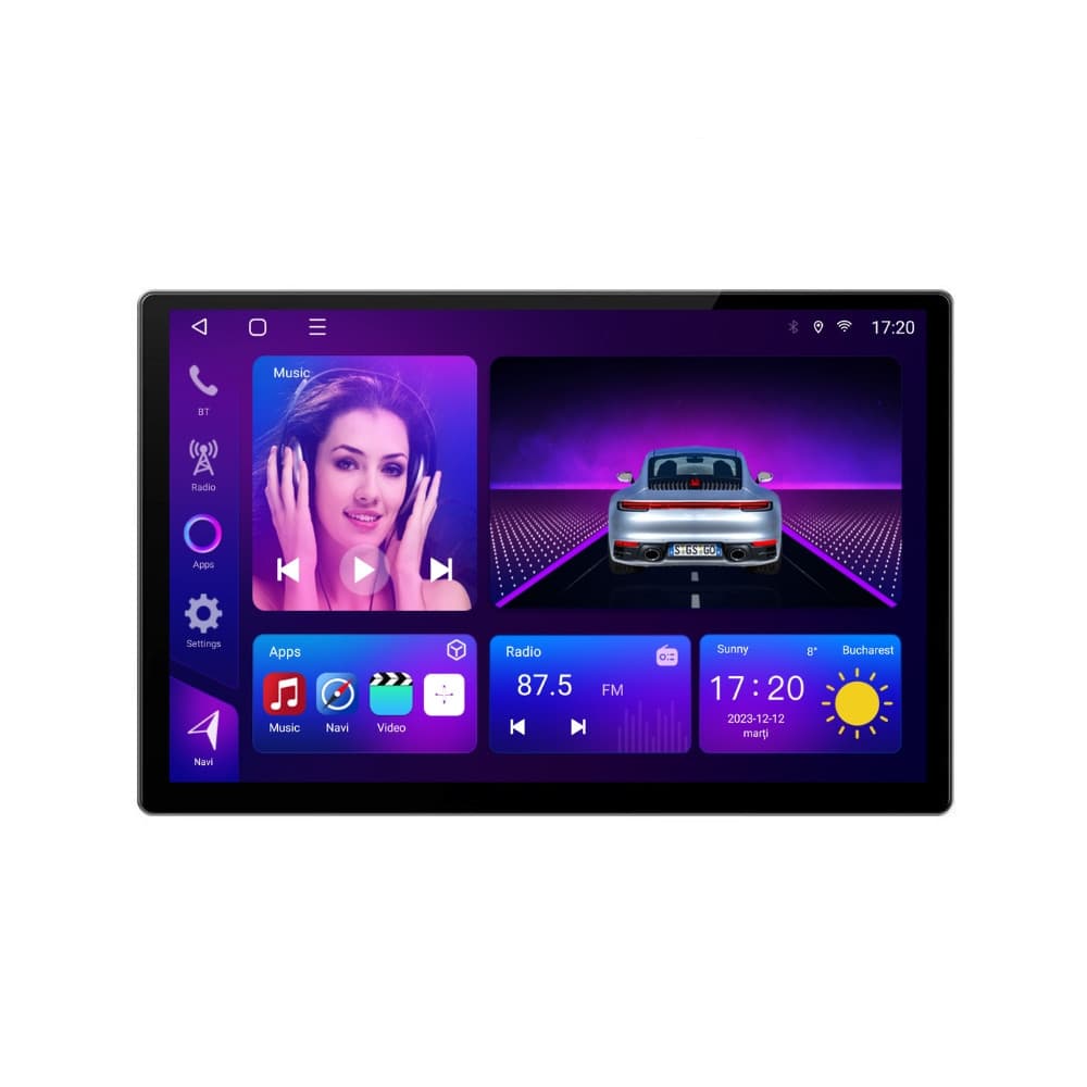 Navigatie dedicata cu Android Opel Movano B 2020 - 2022, 2GB RAM, Radio GPS Dual Zone, Display 2K QLED 13" Touchscreen, Internet Wi-Fi si slot SIM 4G, Bluetooth, MirrorLink, USB