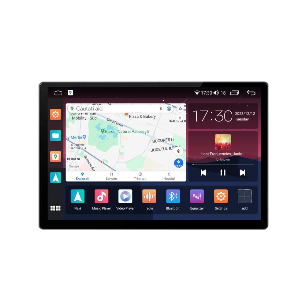 Navigatie dedicata cu Android Citroen C3 2009 - 2016, negru, 8GB RAM, Radio GPS Dual Zone, Display 2K QLED 13" Touchscreen, Internet Wi-Fi si slot SIM 4G, Bluetooth, MirrorLink, USB