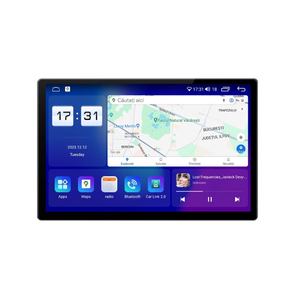 Navigatie dedicata cu Android Renault Express dupa 2021, 4GB RAM, Radio GPS Dual Zone, Display 2K QLED 13" Touchscreen, Internet Wi-Fi si slot SIM 4G, Bluetooth, MirrorLink, USB