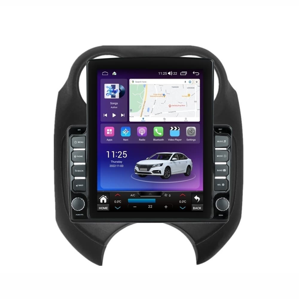 Navigatie dedicata cu Android Nissan Micra IV 2010 - 2013, 4GB RAM, Radio GPS Dual Zone, Touchscreen IPS 9.7" HD tip Tesla, Internet Wi-Fi si slot SIM 4G, Bluetooth, MirrorLink, USB