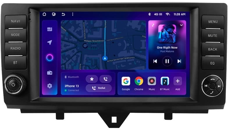 Navigatie Auto MOSS M2 Smart Fortwo 2007-2014 4+64GB 9" IPS Octa-core 1.6Ghz, Android 4G Bluetooth 5.1 DSP