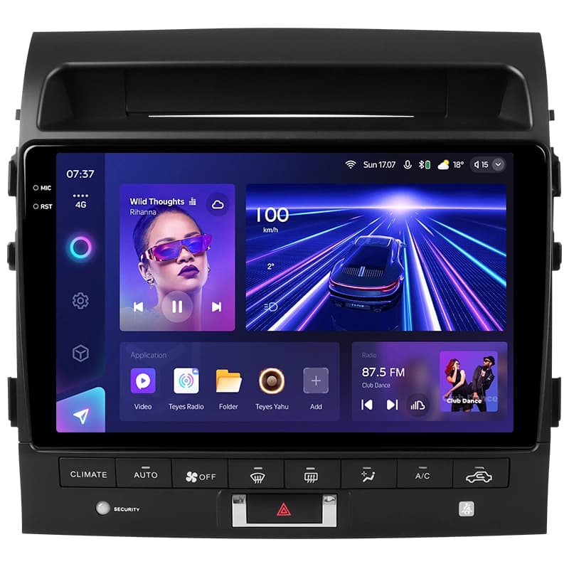 Navigatie Auto Teyes CC3 2K Toyota Land Cruiser 11 J200 2007-2015 6+128GB 10.36" QLED Octa-core 2Ghz, Android 4G Bluetooth 5.1 DSP
