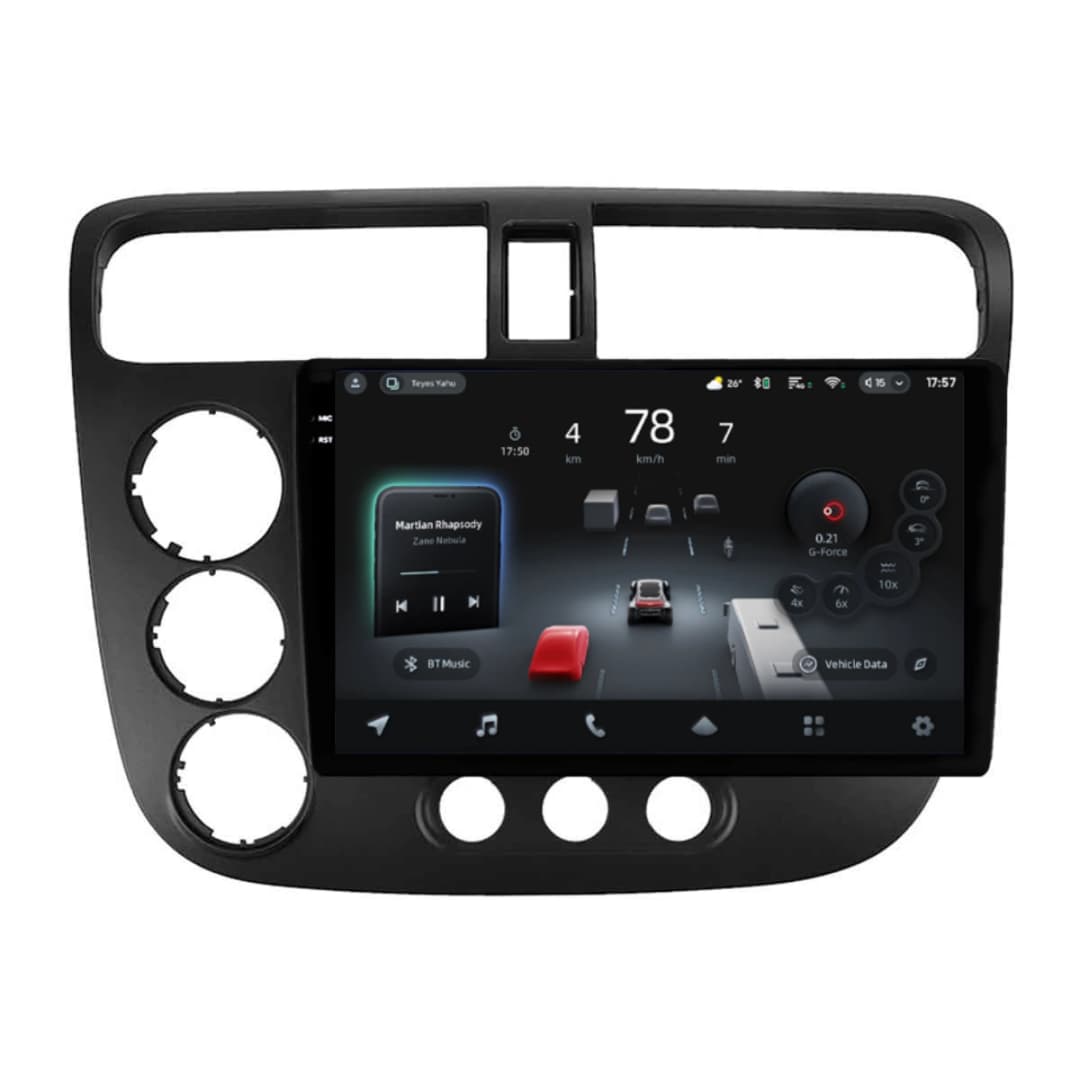 Navigatie Auto cu Asistenta AI Teyes CC4 PRO Honda Civic 7 2001-2005 8+128GB 9.5" QLED, Android 13, 5G, 7.1 DSP, CarPlay