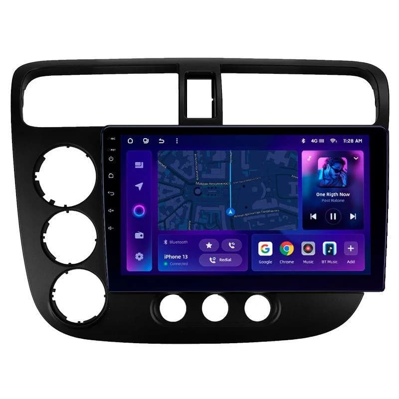 Navigatie Auto MOSS M3 Honda Civic 7 2001-2005 4+32GB 9" QLED Octa-core 2Ghz, Android 4G Bluetooth 5.1 DSP