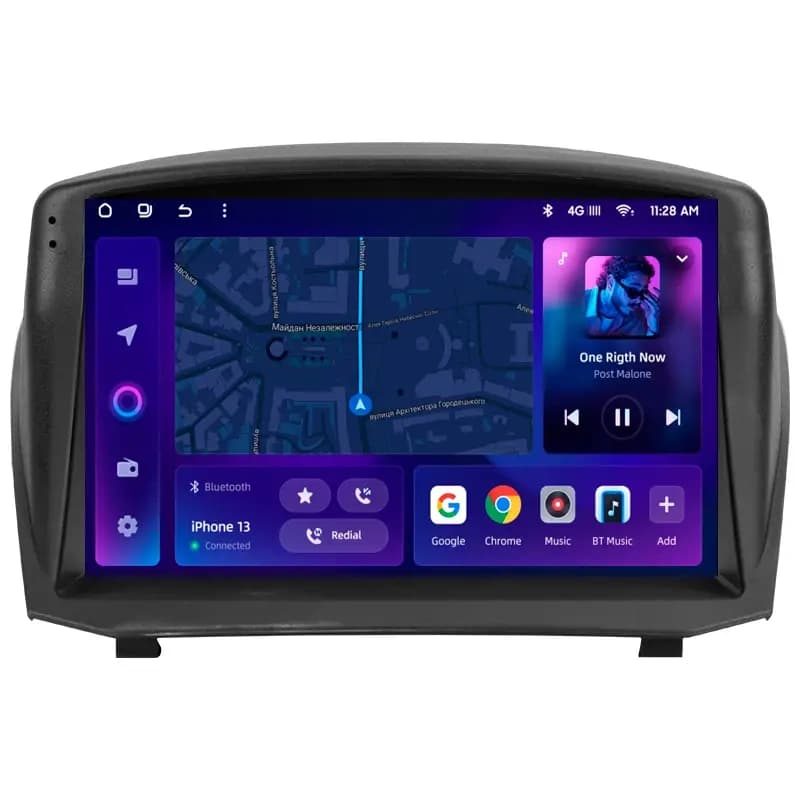 Navigatie Auto MOSS M3 Ford Fiesta 6 2008-2019 4+32GB 9" QLED Octa-core 2Ghz, Android 4G Bluetooth 5.1 DSP