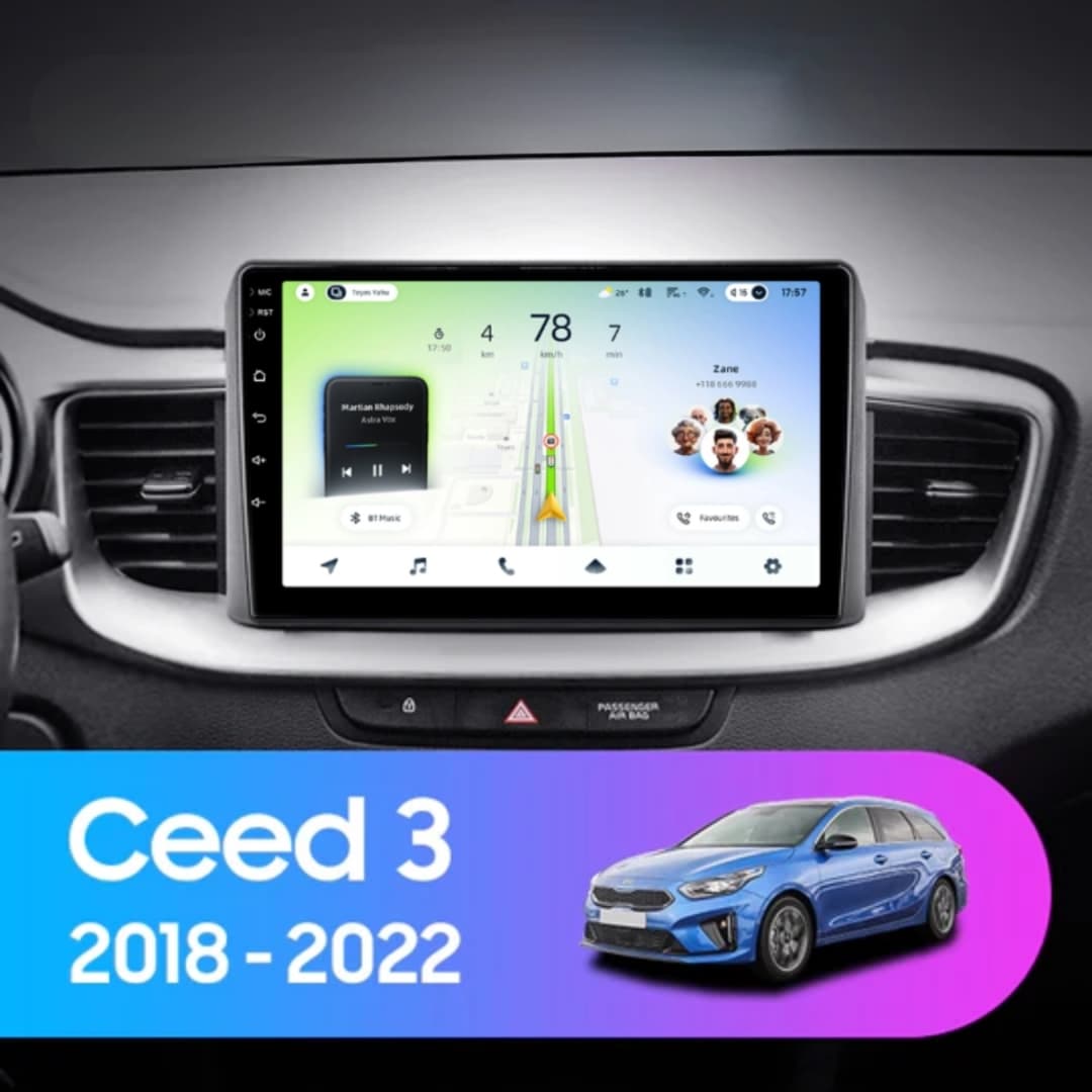 Navigatie Auto Teyes CC4L DTS Kia Ceed 3 2018-2022 6+64GB 10.2" QLED Qualcomm 2Ghz, Android 4G Bluetooth 5.1 DSP