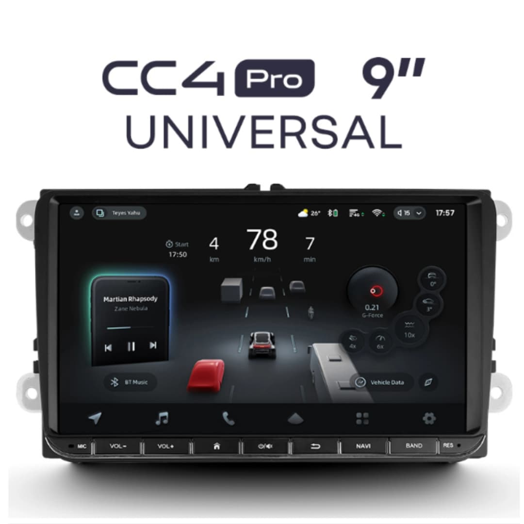 Navigatie auto Teyes CC4 PRO Universala Skoda Volkswagen 8+128GB 9" QLED, Android 13, 5G, 7.1 DSP, CarPlay