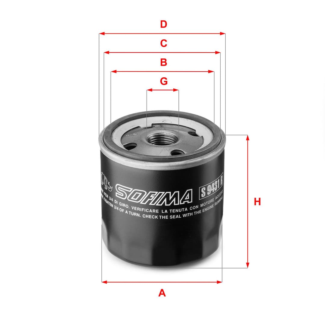 Filtru ulei SOFIMA S 9431 R