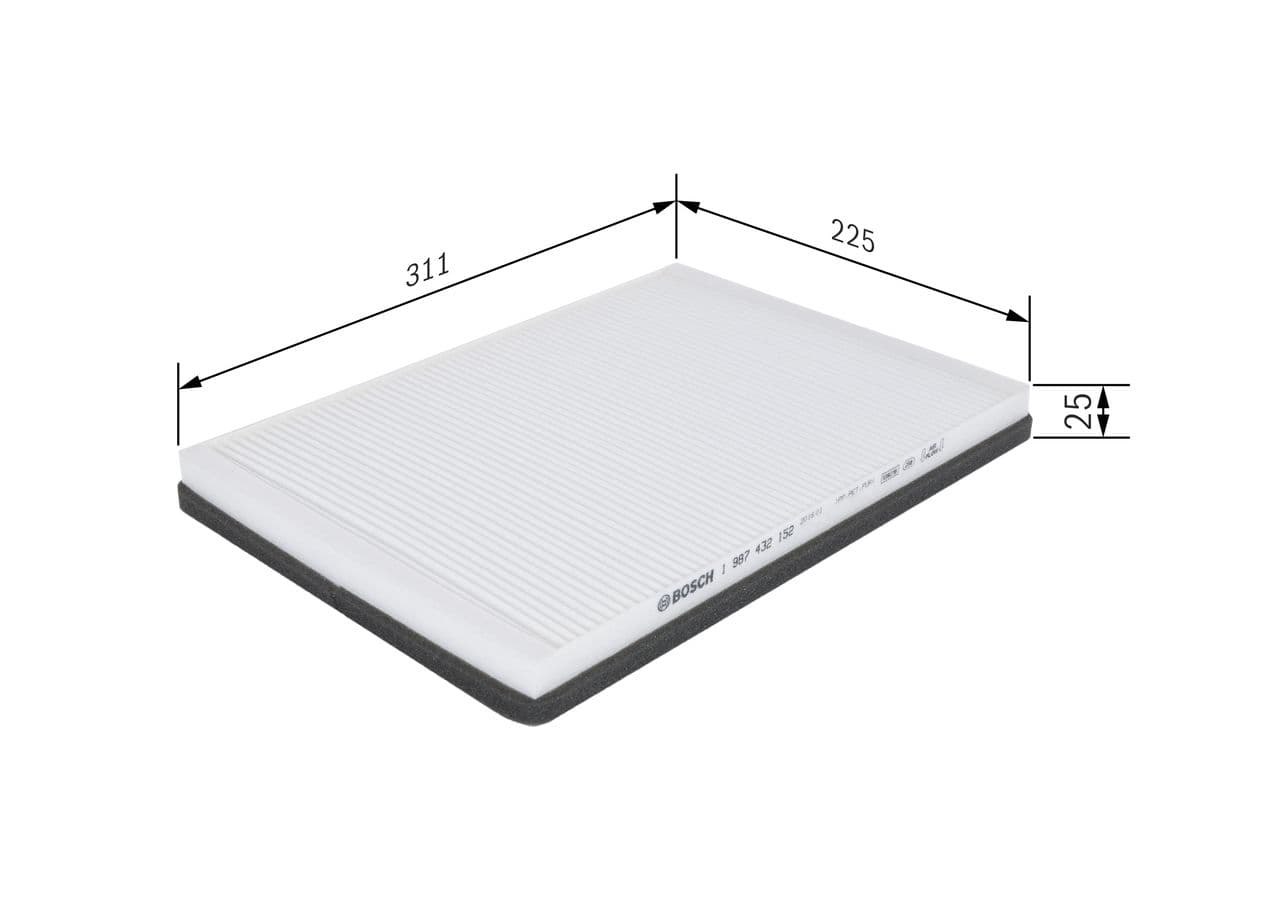 Filtru, aer habitaclu BOSCH 1 987 432 152