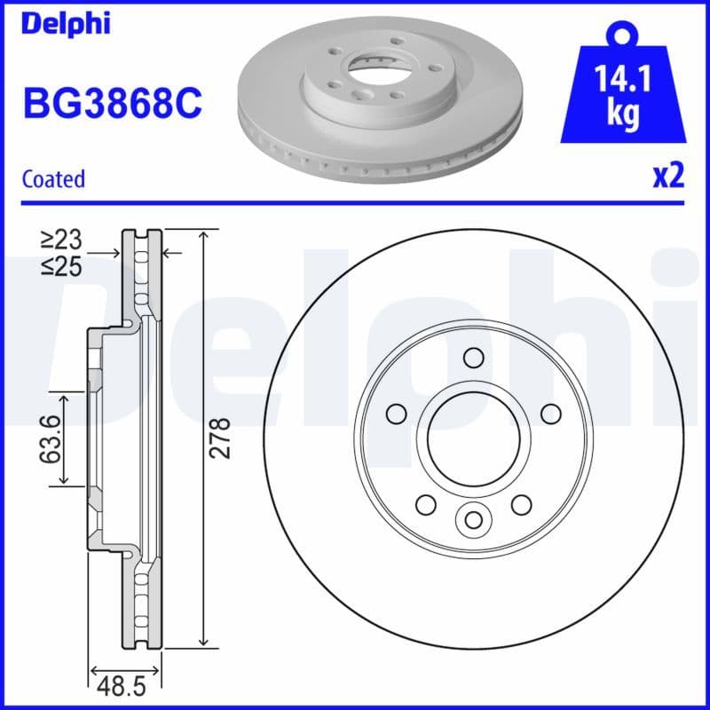 Disc frana DELPHI BG3868C