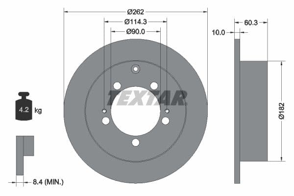 Disc frana TEXTAR PRO 92136103