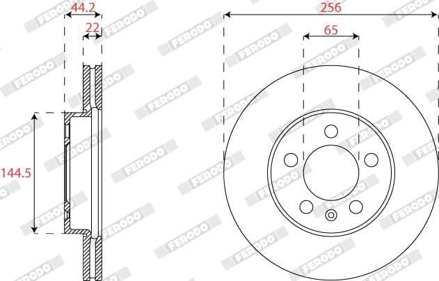Disc frana FERODO PREMIER DDF2663C