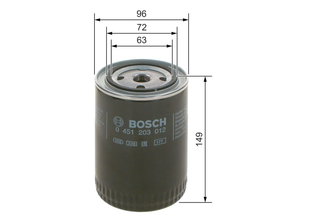 Filtru ulei BOSCH 0 451 203 012