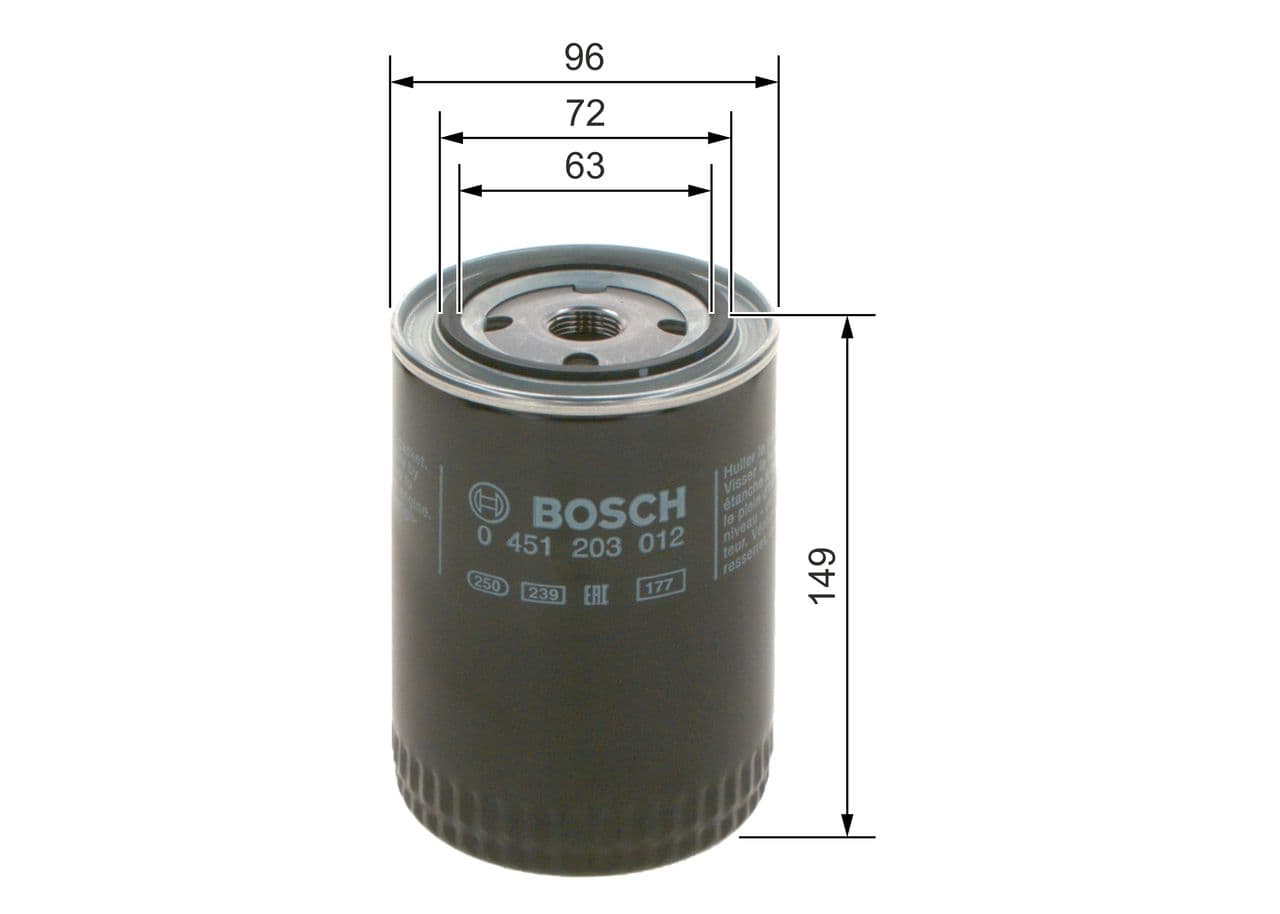 Filtru ulei BOSCH 0 451 203 012