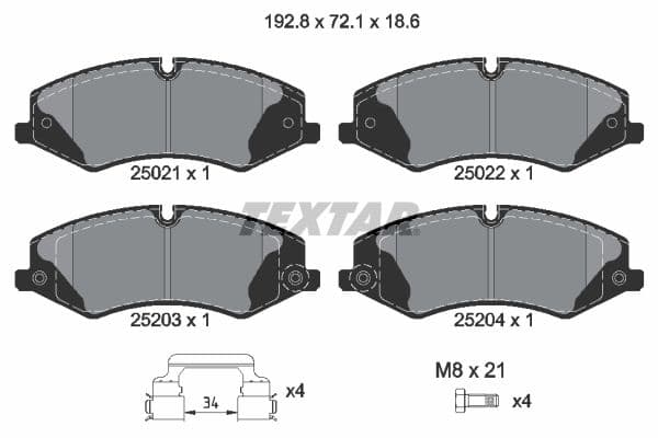 set placute frana,frana disc TEXTAR Q+ 2502201