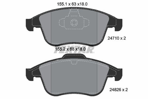 set placute frana,frana disc TEXTAR Q+ 2471001