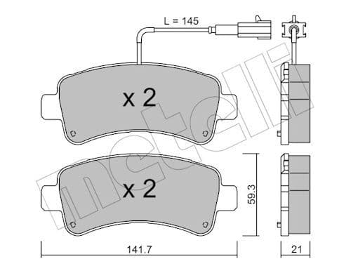 set placute frana,frana disc METELLI 22-1033-0