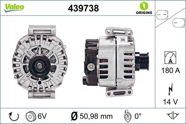 Generator / Alternator VALEO 439738