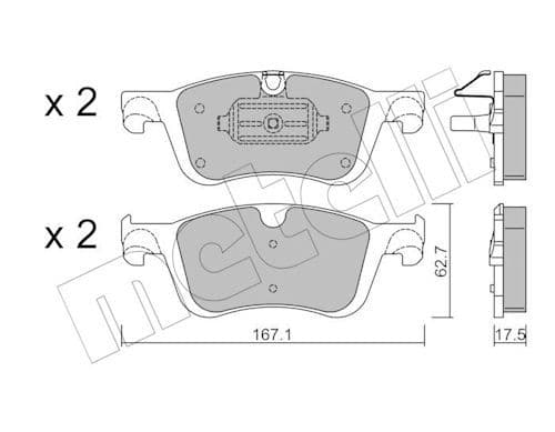 set placute frana,frana disc METELLI 22-1365-1