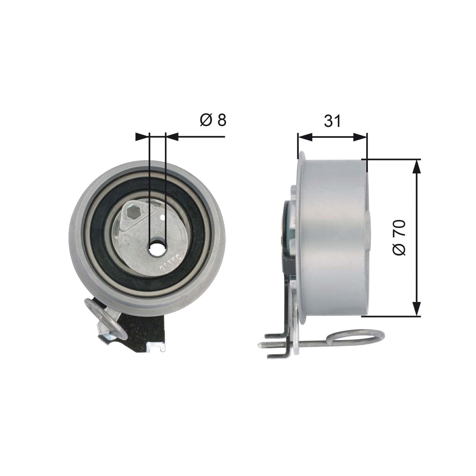 rola intinzator,curea distributie GATES PowerGrip™ T43135