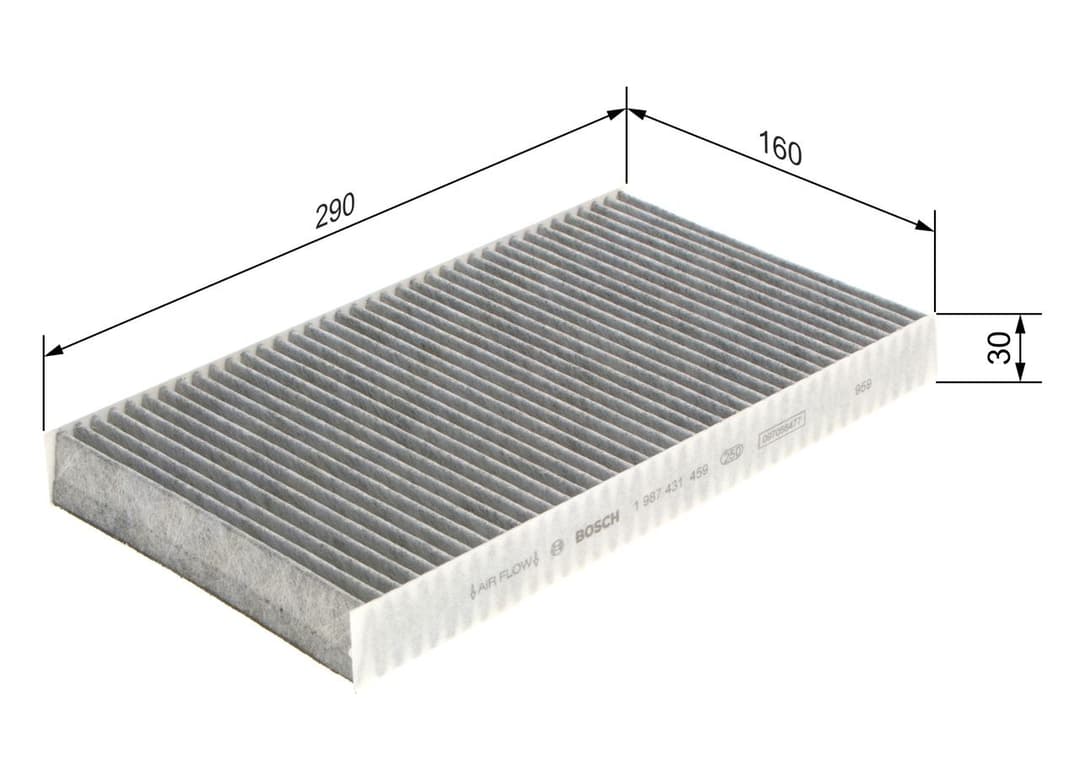Filtru, aer habitaclu BOSCH 1 987 431 459