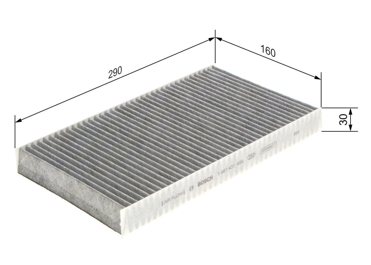 Filtru, aer habitaclu BOSCH 1 987 431 459