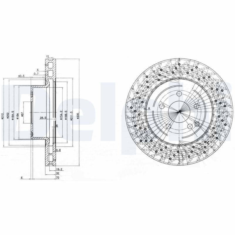 Disc frana DELPHI BG3827