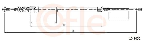 Cablu, frana de parcare COFLE 10.9055