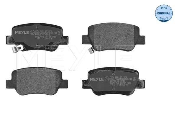 set placute frana,frana disc MEYLE -ORIGINAL: True to OE. 025 248 8516/W