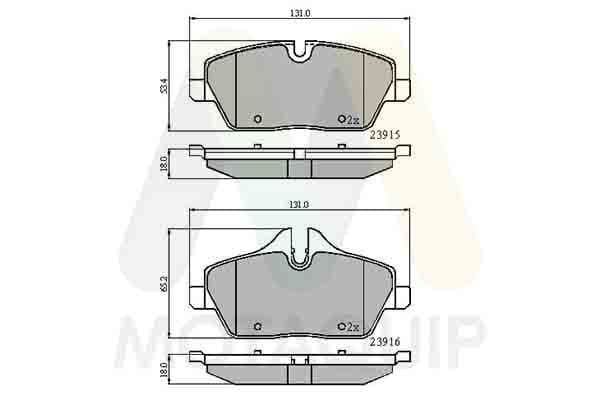 set placute frana,frana disc MOTAQUIP LVXL1277