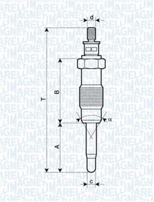 Bujie incandescenta MAGNETI MARELLI 062500300304