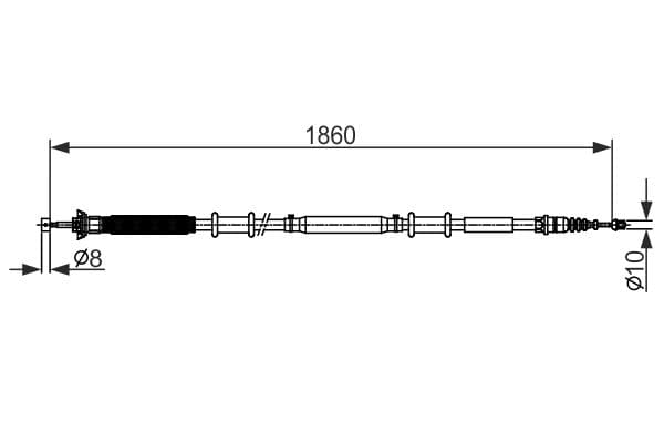 Cablu, frana de parcare BOSCH 1 987 482 579