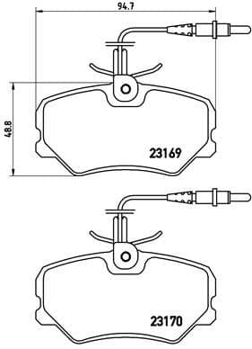 set placute frana,frana disc BREMBO P 61 050