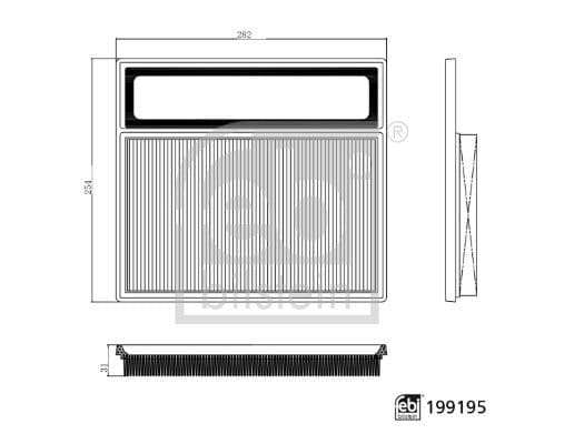 Filtru aer FEBI BILSTEIN 199195