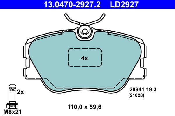 set placute frana,frana disc ATE Ceramic 13.0470-2927.2